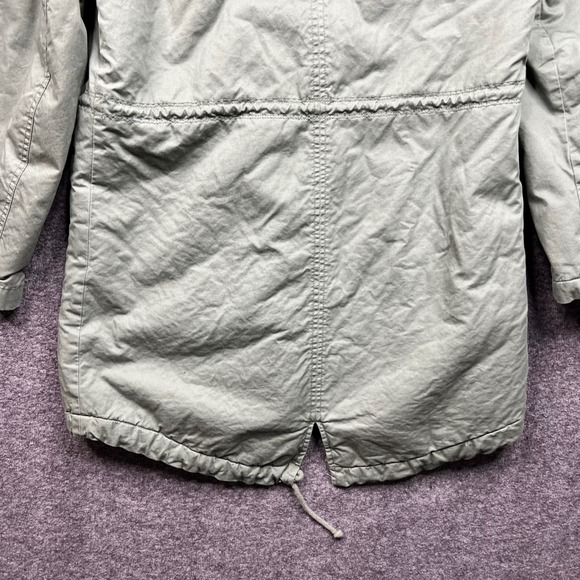 Gap Parka Womens Medium Olive Green Sherpa Faux Fur Hooded Jacket 704423-01 - Picture 13 of 16